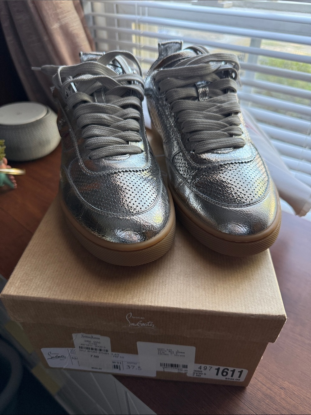 Christian Louboutin Tutti Rui Silver size 37.5